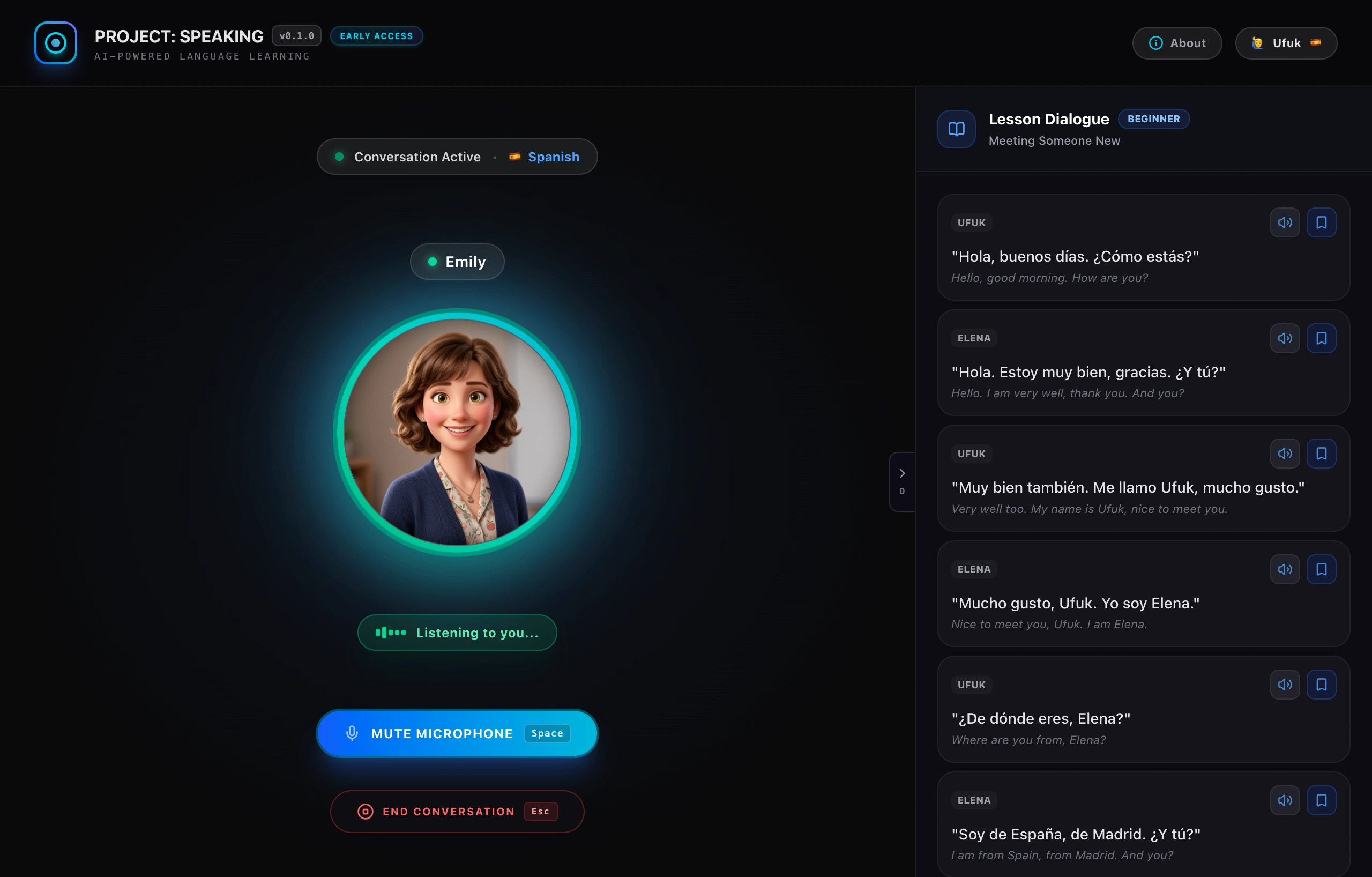 Project: Speaking